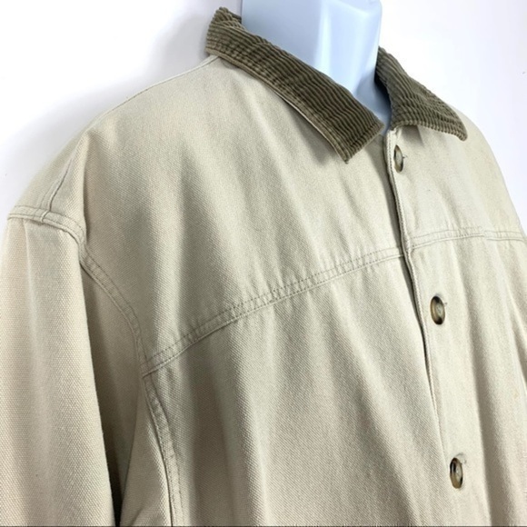 Columbia Unisex Heavy Jacket Beige zipper Sz L - Picture 5 of 12